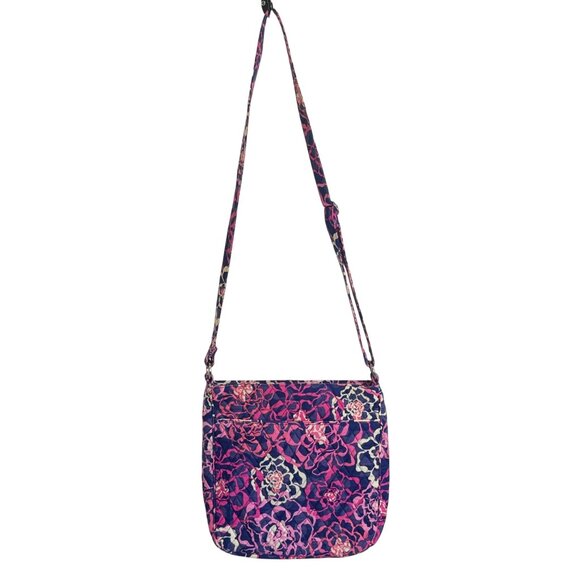 Vera Bradley Triple Zip Hipster crossbody in the retired Katalina Pink pattern. - Picture 2 of 14